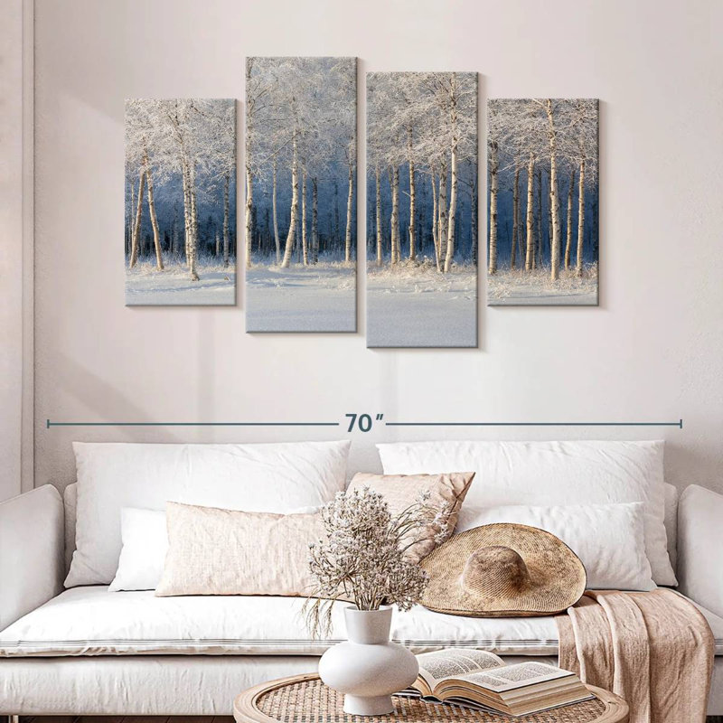 Alvord Birch Trees In Winter, 32" H x 52" W