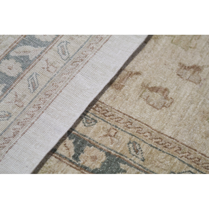 Tapis gris et bleu noué à la main de haute qualité Sultanabad