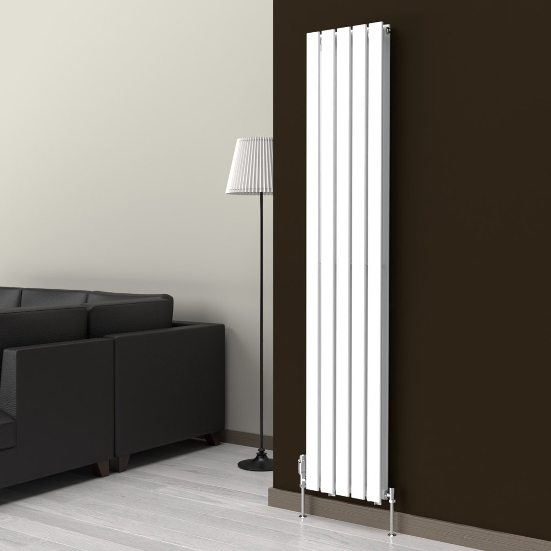 Anthracite Grey Flat Vertical Double Panel Designer Radiator 1600mm (H) x 490mm (W)