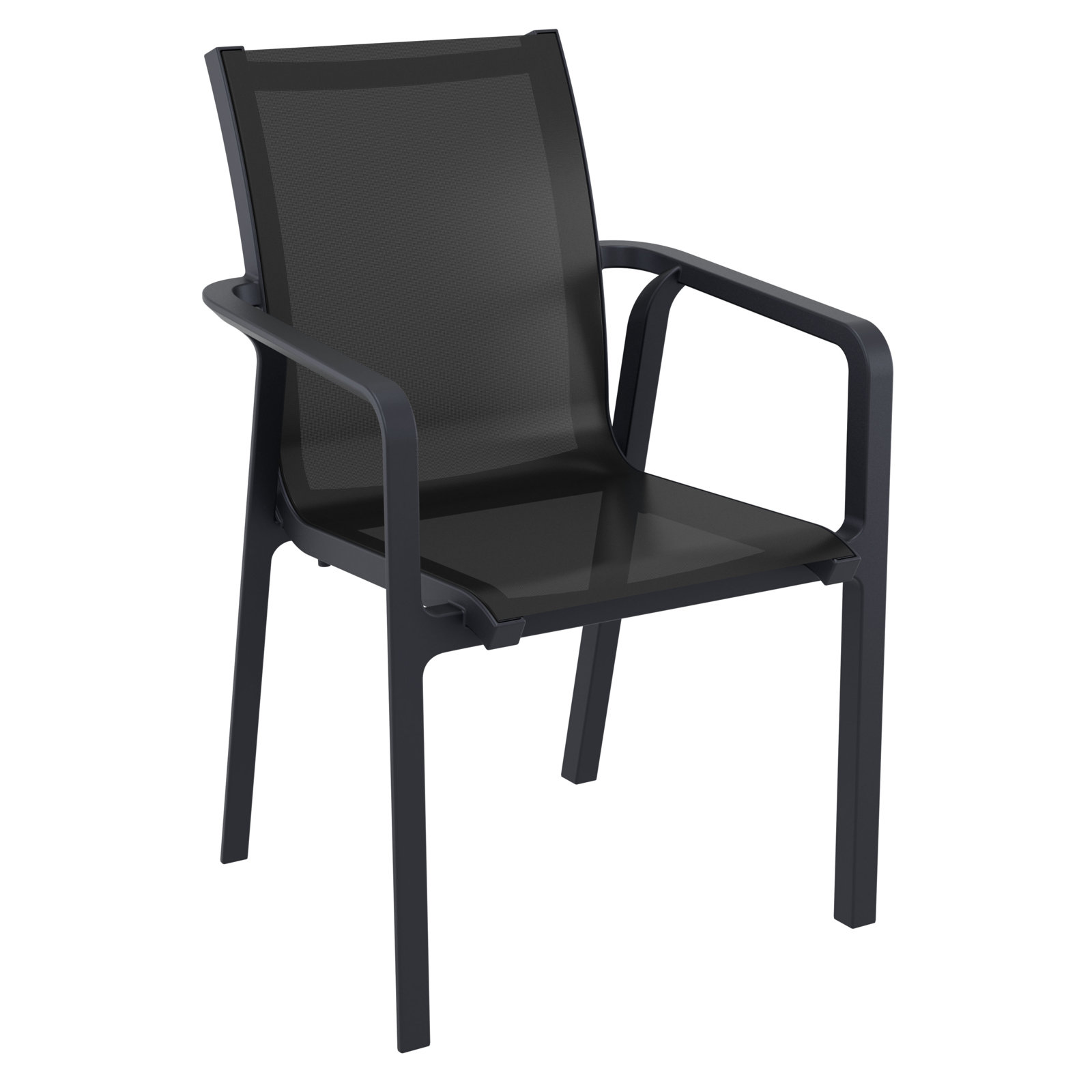 Farrah 55" Patio Dining Set, Black