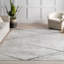 Tapis contemporain ivoire, gris et gris anthracite à rayures abstraites Amii-830570038