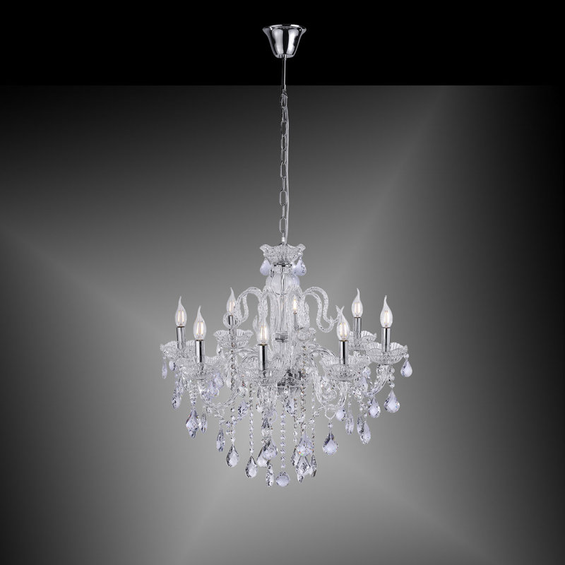 Debden 8 - Light Chandelier, Transparent