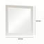 Miroir en bois avec détails moulés, blanc
