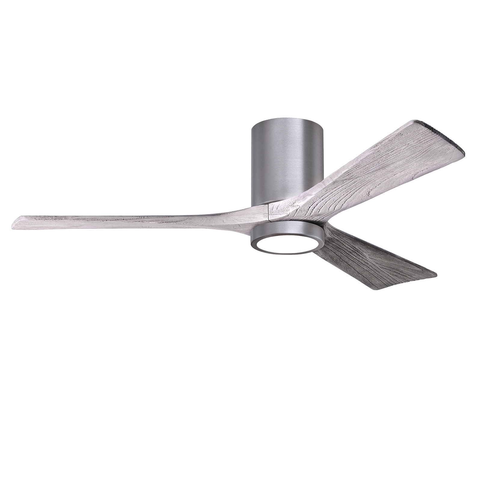 Olivier 3 Blade Ceiling Fan with LED Light Kit, Barn Wood Tone, Brushed Pewter, 52"