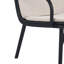 Ensemble de 3 chaises de jardin, structure noire, coussins beiges, antirouille, léger, résistant à la décoloration, idéal pour balcon et terrasse. Structure en polypropylène, confortable et facile d'entretien.