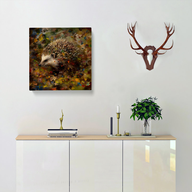 Hedgehog Impressionism No.1 - Wrapped Canvas, 50cm H x 50cm W x 3cm D