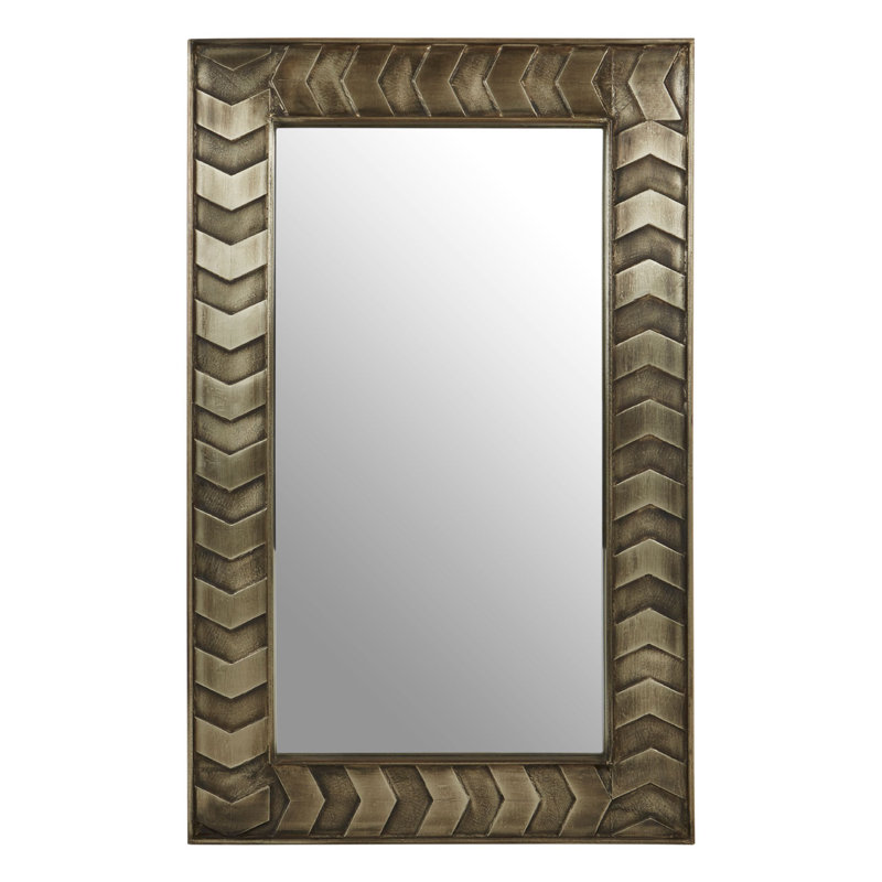 Mahaffie Solid Wood Flat Wall Mirror