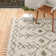 Mossy Moroccan Charcoal Grey/Beige Area Rug