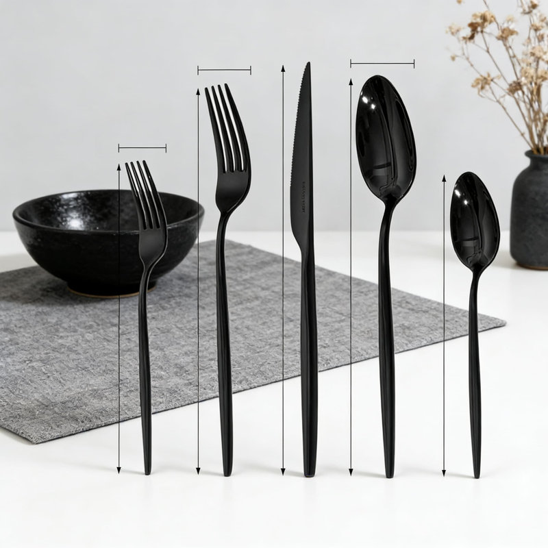 Ensemble de couverts 40 pièces, couverts en acier inoxydable 18/10 de qualité supérieure pour la maison, la cuisine, le restaurant ou le mariage, allant au lave-vaisselle