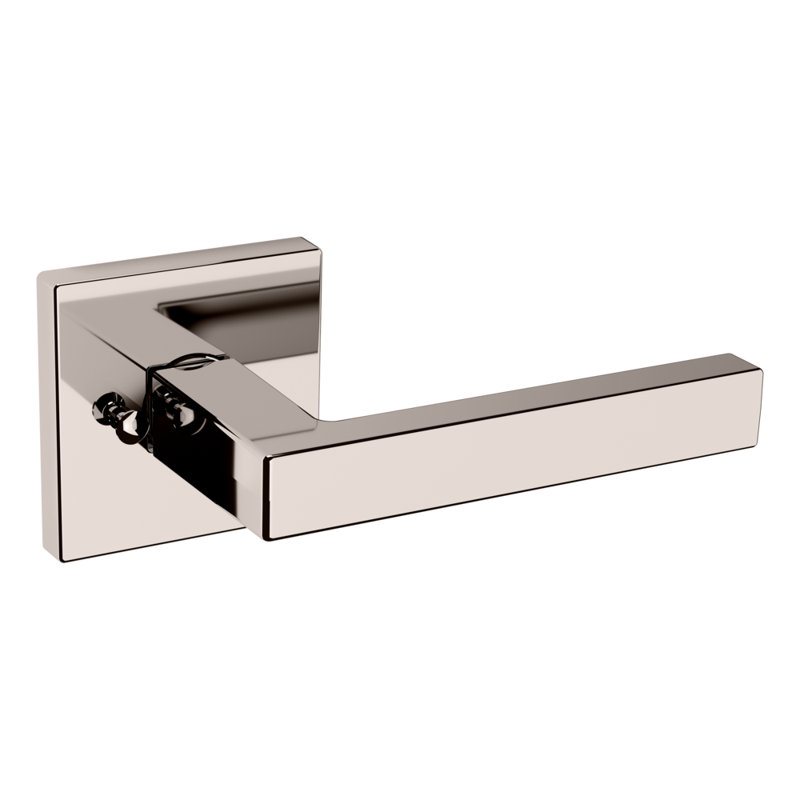 2.65625 H X 5.90625 W X 2.625 Privacy (Bed & Bath) Door Lever, Polished Nickel