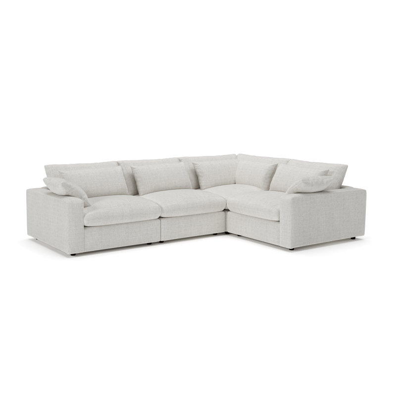 Canapé modulaire 4 pièces 117 po Remy, Chenille texturée Monique Oyster