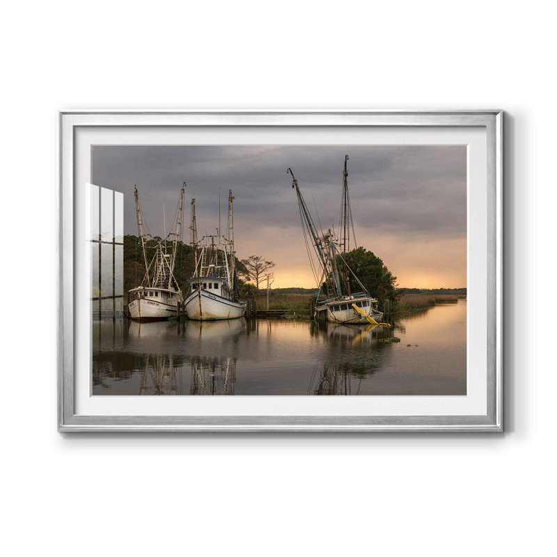 Trawler - reproduction de cadre photo, Argent, H 18,5 po x l 24,5 po x P 1 po