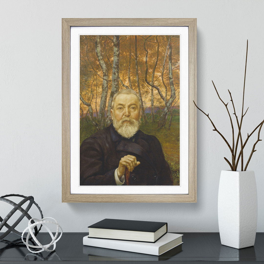 Self-Portrait in a Birch Grove by Hans Thoma - Picture Frame Painting