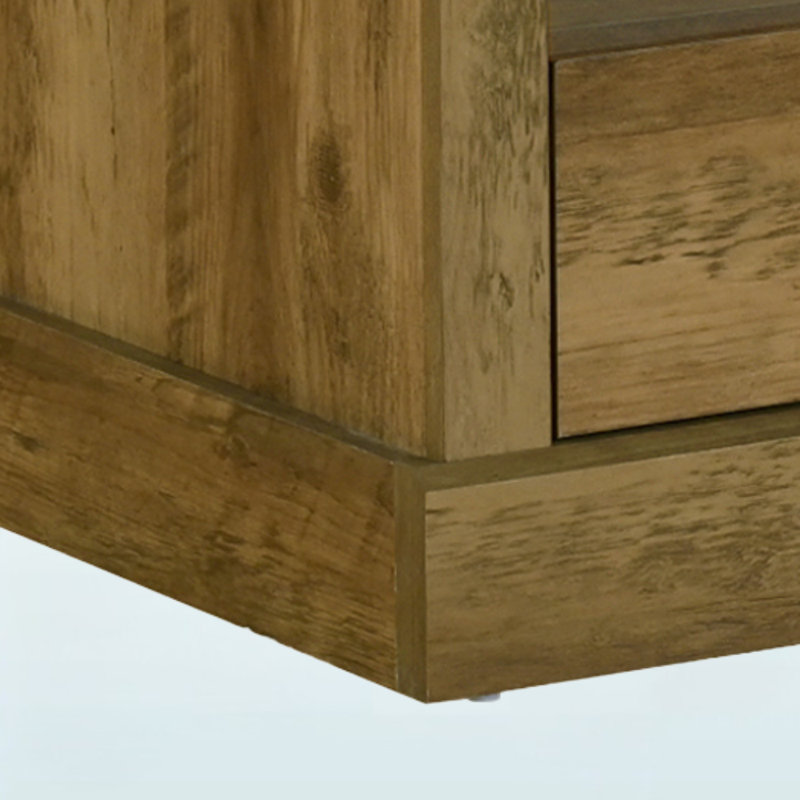 Anselm Rectangular Dark Brown Oak Laminate Storage Drawers Coffee Table