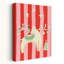 Festive Reindeer And Tree Abstract Christmas Tree Animal Winter Wall Art Print by Annick - Wrapped Canvas Print-626439665