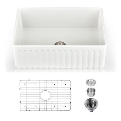36'' L Single Bowl Fireclay Kitchen Sink