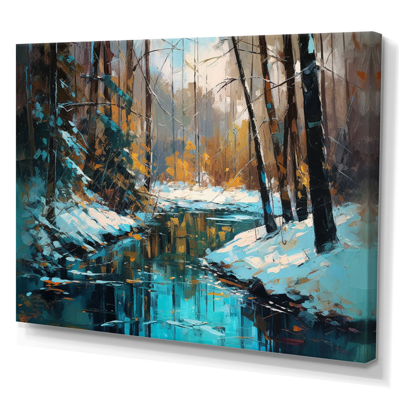 Wintery Forest II - Imprimé, H 34 po x l 44 po x P 1,5 po, Toile tendue