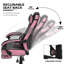Chaise d'ordinateur inclinable avec repose-pieds et support lombaire amovible pivotant à 360 degrés-1805738707