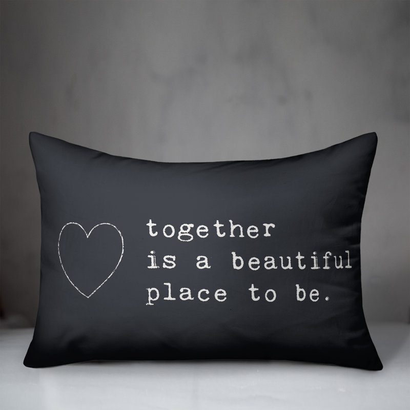 Coussin intérieur / extérieur Together Favorite Place To Be, H 14 po x l 20 po, Rectangle