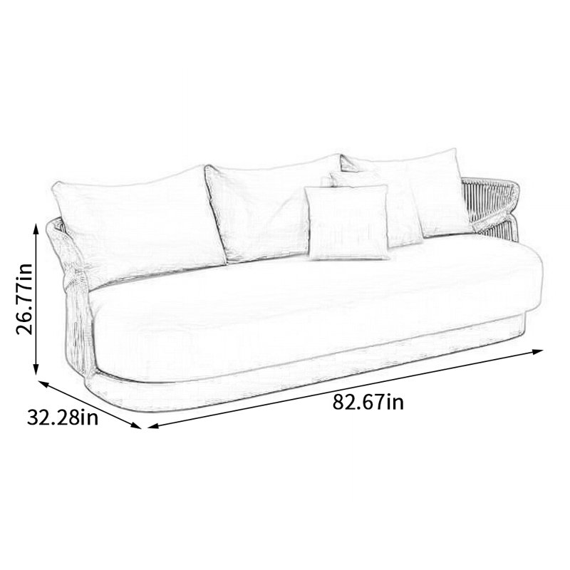 Sharrell 82,67 extérieur avec coussins Sunbrella®