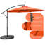 Parasol décalé 10 pieds avec porte-à-faux 8 côtes et base croisée-823279027