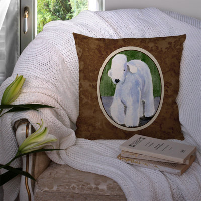 Coussin décoratif carré intérieur/extérieur bedlington terrier
