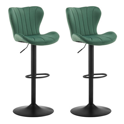 Swivel Upholstered Adjustable Height Bar Stool