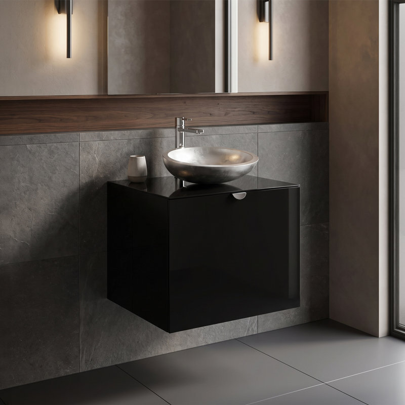 Mia 20'' W Single Vanity, Black, Black
