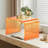 Acrylic Step Stool,Acrylic Stools,Clear Step Stools With Non-Slip For Bathroom,Holds Up To 250Lbs (Orange No Non-Slip, Pack Of 1)