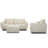 Arani Square Velvet Ottoman with Casters