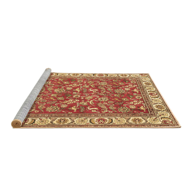Traditional 4457 Brown Machine Washable Area Rugs, Rectangle 2' x 3'