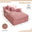 Corduroy Chaise Lounge Chair with Removable Washable Cover, No Assembly, Anti-Slip Base for Living Room & Bedroom-684845512