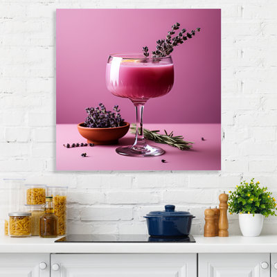 Pink Bloomsbury Booze Lavender Lilt Cocktail - Cocktails Wall Art