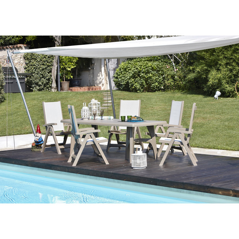 Charlize Patio Dining Armchair, Dove Grey / Ivory