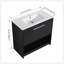 Meuble-lavabo polyvalent avec lavabo en céramique, 2 portes à fermeture douce, meuble-lavabo autoportant, contreplaqué-1177080956-1177080966