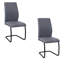 Ensemble de 2 chaises de salle à manger latérales Liam, similicuir capitonné, base en porte-à-faux-112864116-101190919