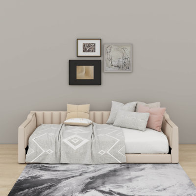 Twin XL Upholstery Daybed And Side Storage Pocket