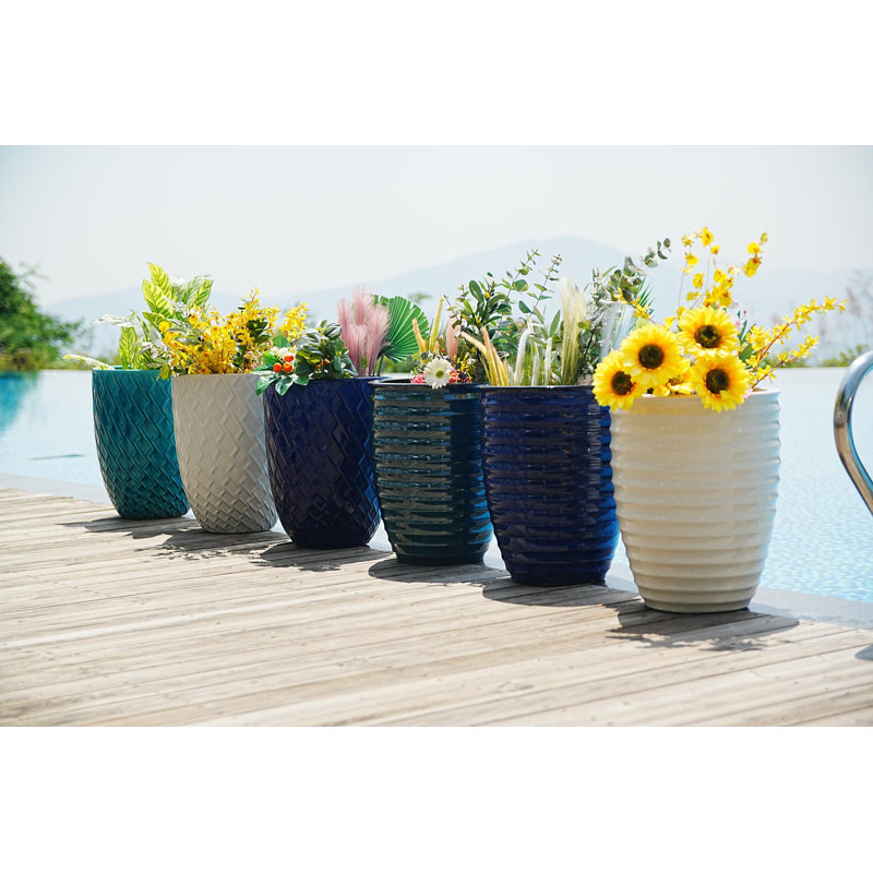 High-quality ceramic flower pots, Army Green