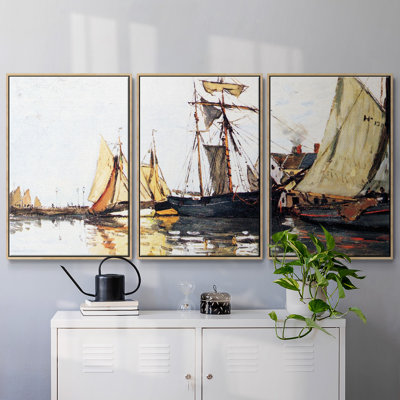 Monet, reproduction sur toile 3 pièces