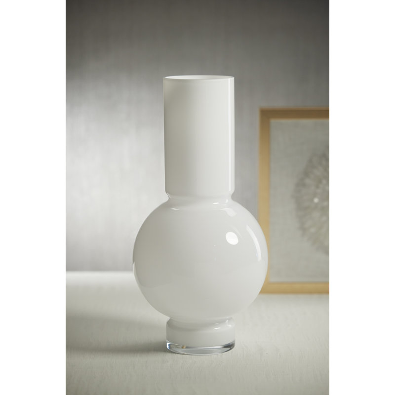 19.75'' Glass Table Vase, White