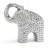 Ancier Hammered Ceramic Silver Elephant Statue-628034715