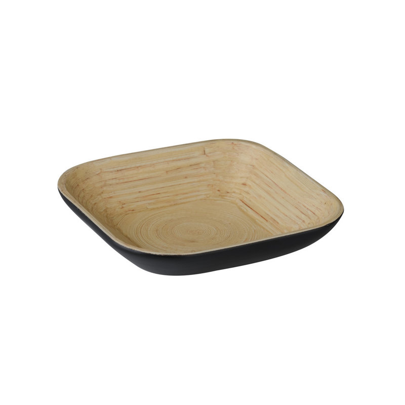 17 Stories Griselda Bamboo Serving Bowl, Matt Black