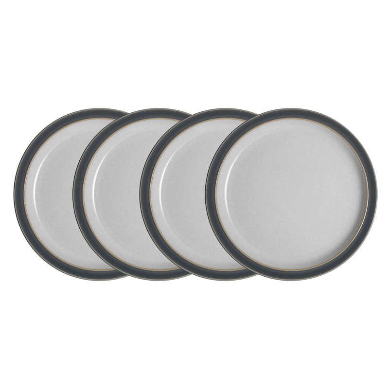 Denby Elements Dinner Plates, Fossil Grey