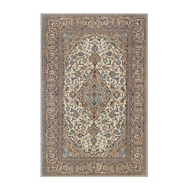 Tapis traditionnel rouge / beige Geocron, Rectangle 4 pi x 6 pi