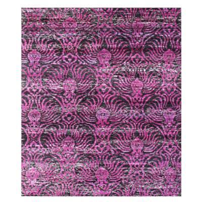 Silk Modern Hand-Knotted Area Rug