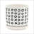 S/2 5/6" AZTEC PLANTER W/ SAUCER, BLACK