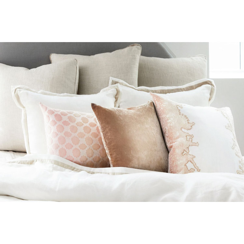 Ferns Square Pillow Cover & Insert, Sage/White