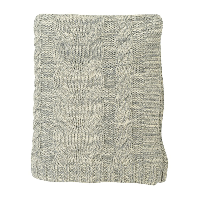 Chunky Braid Knitted Throw Blanket