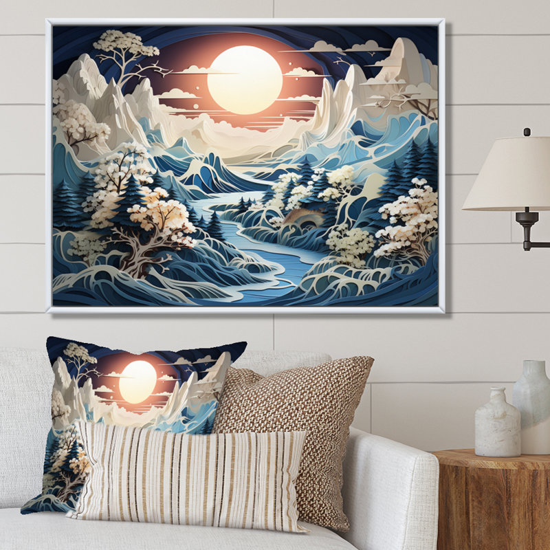 Berga Glacier Arctic Whispers II - impression, 34" H x 44" W, Cadre flottant blanc