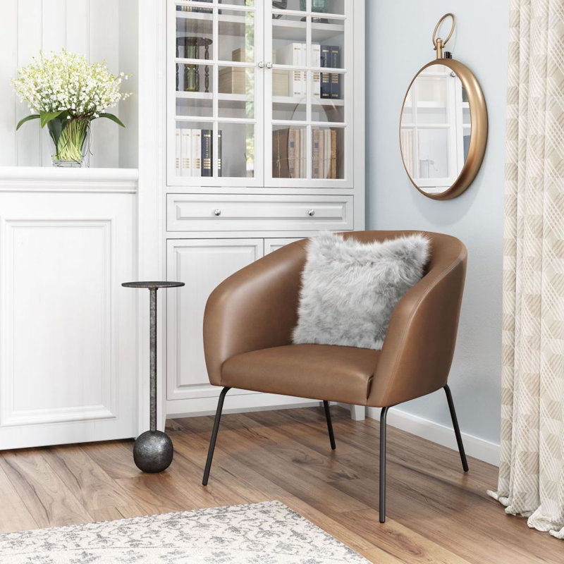 Quinten Upholstered Armchair, Brown